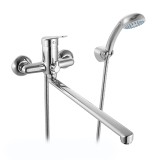 Смеситель для ванны с длинным изливом Hudson HUDSBLCM10 — Смеситель для ванны с длинным изливом  с керамическим дивертором, Hudson, Milardo, HUDSBLCM10