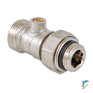 Кран нижнего подключения радиатора VALTEC 1/2"x3/4" евроконус  (VT.345R.N.05)