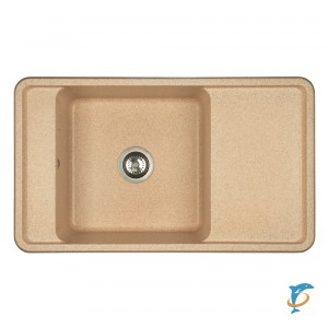 Мойка для кухни из литого мрамора Aquaton Беллис 87 песочный 1A724832BS220  (1A724832BS220)