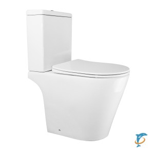 Унитаз-компакт Azario Flin 365х590х790 напольный, безободковый с быстросъемным сиденьем микролифт (AZ-1363C)  (AZ-1363C)
