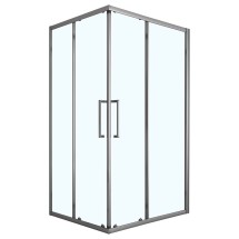 Душевое ограждение Loranto 120x80x190 раздвижная дверь, универсальная, прозрачное стекло 6 мм, профиль серый матовый (CS-AB01GG-128) &mdash; 