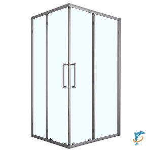 Душевое ограждение Loranto 120x80x190 раздвижная дверь, универсальная, прозрачное стекло 6 мм, профиль серый матовый (CS-AB01GG-128)  (CS-AB01GG-128)