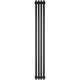 Стальной трубчатый радиатор STOUT TUBE QUADRO 4 секции боковое подключение QV40-1750-4 RAL1T103S9005 (черный матовый муар), STQV4017504RAL1T103S9005  (STQV4017504RAL1T103S9005)