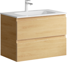 Тумба с раковиной Aqwella Accent 60 подвесная дуб золотой — 