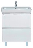 Тумба с раковиной Misty Венера -70 с 2 ящ. белая — 