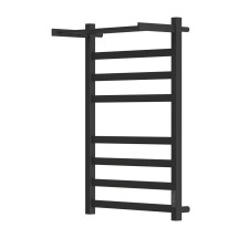 Полотенцесушитель электрический Point Меркурий PN83858PB П7 500x800 с полкой, диммер справа, черный — 