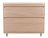 Тумба с раковиной El Fante Атлантика 80 Люкс PLUS напольная, ясень перламутр — 