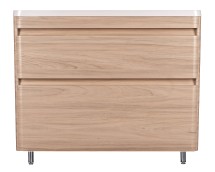 Тумба с раковиной El Fante Атлантика 80 Люкс PLUS напольная, ясень перламутр — 