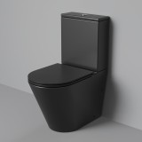 Унитаз напольный Grossman GR-4458BMSQ (640х360х835) безободковый, черный матовый с тонкой крышкой, микролифт, смыв торнадо &mdash; 