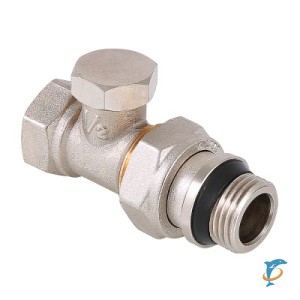 Кран прямой настроечный с дополнительным уплотнителем VALTEC VT.020.NR 1/2 ВР-НР  (VT.020.NR.04)