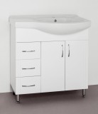 Тумба для комплекта Style Line Эко Стандарт 25 (3 ящ.) 80 (к раковине Коралл 82, левая) — Тумба для комплекта Style Line Эко Стандарт 25 (3 ящ.) 80 (к раковине Коралл 82, левая) 1.WH11.0.225