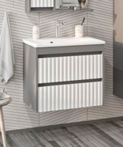 Тумба с раковиной Brevita Balaton 65 с 2 ящиками подвесная — 