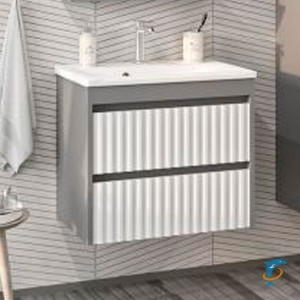 Тумба с раковиной Brevita Balaton 65 с 2 ящиками подвесная  (BAL-06065-01-012Я+Misty_5001650)