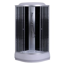 Душевая кабина Loranto 900х900х2150 поддон 25см, мозайчатый узор, прозрачное стекло 4мм, профиль хром (CS669025K90) — 