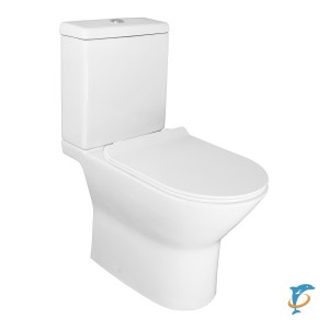 Унитаз-компакт Azario Mons 380х650х790 напольный, безободковый, с быстросъемным сиденьем микролифт (AZ-76004)  (AZ-76004)