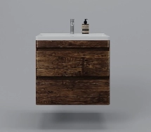 Тумба с раковиной подвесная Style Line Атлантика 70 Люкс Plus антискрейч, старое дерево — 