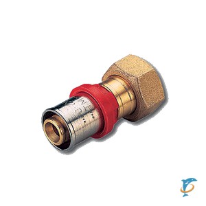 Муфта 20х3/4 с накидной гайкой и плоской прокладкой Tiemme серии 1665  (1650062(1665G002005CZ))