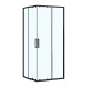 Душевое ограждение Loranto NEO 90x90x190 прозрачное закаленное стекло 5 мм, профиль черный, без поддона (CS-21809B)  (CS-21809B)
