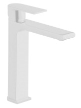 Смеситель для раковины - чаши Azario DELANO высокий, белый (AZ-158445526) — 