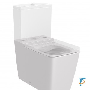 Чаша Roca Inspira Square напольная 645 Rimless, BTW, жемчужный 342536630 (342536630)