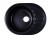 Мойка Rossinka RS58-45RW-Black для кухни из исскуственного камня круглая, с крылом, реверсивная, с сифоном