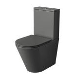 Унитаз напольный Grossman GR-4458GMSQ (640х360х835) безободковый, серый матовый с тонкой крышкой, микролифт, смыв торнадо &mdash; 