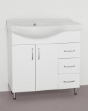 Тумба для комплекта Style Line Эко Стандарт 25 (3 ящ.) 80 (к раковине умывальник Коралл 82, правая) — Тумба для комплекта Style Line Эко Стандарт 25 (3 ящ.) 80 (к раковине умывальник Коралл 82, правая) 1.WH11.0.228