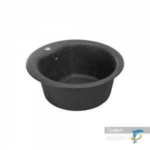 Мойка для кухни из литого мрамора Aquaton Мида круглая графит 1A712732MD210  (1A712732MD210)