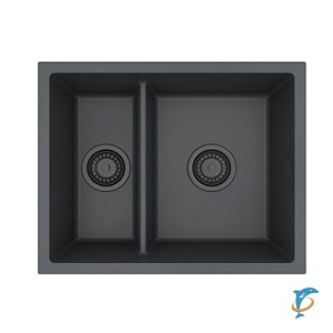 Мойка кухонная Alveus OMNI 50 GRANITAL DEEP BLACK-G90 BE 550x450x198 с сифоном 1149000  (1150071)