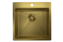 Стальная кухонная мойка Granula GR-5151 золото сатин — 
