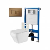 Инсталляция Point Элемент PN45120 +Клавиша Афина бронза брашир PN44041BB+Унитаз Аврора PN41101 — 