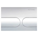 Кнопка смыва AZARIO NEW-TS механическая, двойной смыв, овальные кнопки, нержавеющая сталь 304, хром (AZ-SS-001-CH) &mdash; 