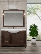 Тумба с раковиной ValenHouse Эллина 120/2 кальяри, фурнитура хром — 