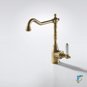 Смеситель для кухни Bravat Art с высоким поворотным изливом, бронза  (F775109U-1)