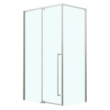 Душевое ограждение Azario MALE 1200х800х1950 прозрачное стекло 6 мм, профиль хром (AZ-J50-12080-CH-CL) &mdash; Закрытая  c крышей, пристенно-фронтальная. 120х90х215см