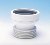 Труба фановая McAlpine MRWC1-C &mdash; Прямая фановая труба с манжетой; длина 100мм; вход на 90-110мм, выход вставляется внутрь 4"/110мм трубы