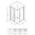 Душевое ограждение Loranto 90x90x190 раздвижная дверь, прозрачное стекло 