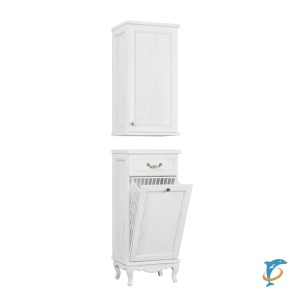 Комплект ValenHouse Лиора 40 белый комод и шкаф, фурнитура бронза  (Л40_ККШББ)