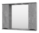 Зеркало со шкафом Misty Атлантик 100 серый — 