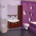 Мебель для ванной Misty Джулия 85 с зеркалом с полочкой подвесная бордовая