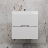 Тумба для комплекта Style Line Матис 60 подвесная, белый матовый — Тумба для комплекта Style Line Эко Стандарт 26 (2 ящ.) 75 1.WH11.0.177