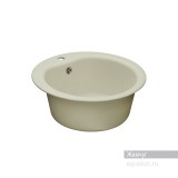 Мойка для кухни из литого мрамора Aquaton Мида круглая жемчуг 1A712732MD240 — 