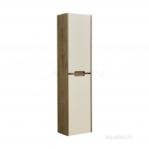 Шкаф-пенал Aquaton Оливия 40 подвесной, бежевый, дуб велл — 