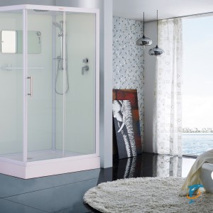 Кабина душевая ESBANO ELEGANCIA прямоугольная, 100х80х210 см, белый, низкий (ESKW108CKR)