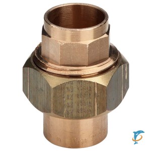 Разъёмное соединение Viega d28 с плоским уплотнением под пайку, бронза-латунь, модель 94330   (154196)
