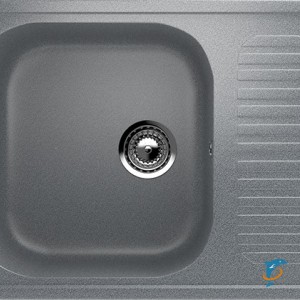Односекционная реверсивная мойка ULGRAN U-202 темно-серый  (U-202-309)