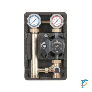 Насосная группа Barberi с прямым контуром 1" с насосом UPS 25-60 в теплоизоляции (01G02500C)