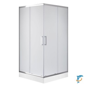 Душевое ограждение Loranto CS-311 900х900х1975 в комплекте с поддоном, матовое стекло 8мм., профиль хром (CS-311 90)  (CS-311 90)