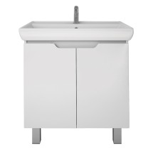 Тумба с раковиной Dreja Q PLUS (D) 70 подвесная/напольная, белый глянец — 