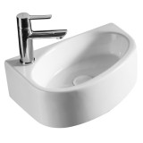 Раковина Azario 42х29х14, подвесная левая, белая (AZ-4519A) &mdash; 